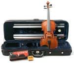 Palatino VN-650 "Genoa" Solid Carved Violin Outfit w/ Case, Bow, Rest, Rosin Violin