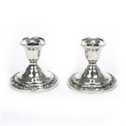 Wild Rose by International, Sterling Candlestick Pair