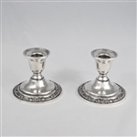 Wild Rose by International, Sterling Candlestick Pair