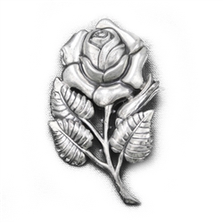 Rose Pin by Danecraft Sterling