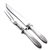 Grosvenor by Community, Silverplate Carving Fork & Knife, Roast, Guards & Rests