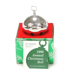 1990 Sleigh Bell Silverplate Ornament by Wallace