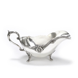 Rose Point by Wallace, Silverplate Gravy Boat, Footed