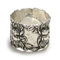 Napkin Ring, Sterling Poppy, Monogram AP, 9-28-05