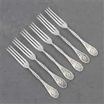 Carnation by W.R. Keystone, Silverplate Berry Forks, Set of 6