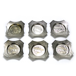 Butter Pat, Set of 6, Silverplate Eastlake Swan