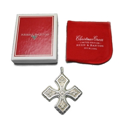 1981 Christmas Cross Sterling Ornament by Reed & Barton