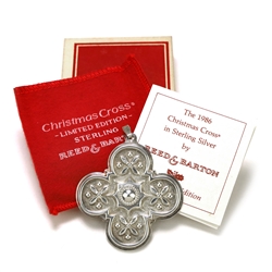 1986 Christmas Cross Sterling Ornament by Reed & Barton