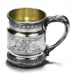 Child's Cup by Whiting Div. of Gorham, Sterling Victorian Bright-cut Design, Monogram RMW from WR