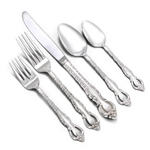 Countess by Deep Silver, Silverplate 5-PC Setting Dinner Size, Modern Blade w/ Soup Spoon