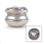 Vanity Jar, Silverplate Nouveau Floral Design