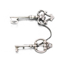 Pin, Sterling 2 Skeleton Keys