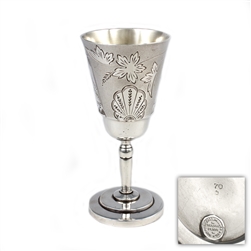 Water Goblet by Simpson, Hall & Miller, Silverplate Eastlake Design