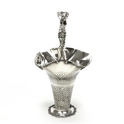 Basket by Forbes Silver Co., Silverplate Poppy & Wild Roses Reticulated Design