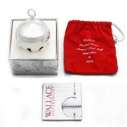 2000 Sleigh Bell Silverplate Ornament by Wallace