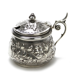 Mustard Pot by J. & K., Sterling, Repousse Design