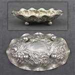 Nut Cup, Sterling Repousse Design, Footed