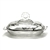 Butter Dish by Duncan & Miller, Sterling/Glass Tear Drop/Silver Overlay