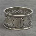 Napkin Ring, Sterling Reticulated Design, Monogram G.L.