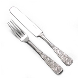Embossed by Rogers & Bros., Silverplate Youth Fork & Knife