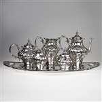 Chantilly by Gorham, Silverplate 6-PC Tea & Coffee Service w/ Water Pitcher & Tray