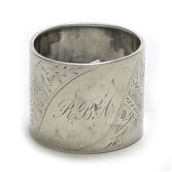 Napkin Ring by Gorham, Sterling Bright-Cut, Monogram RBA