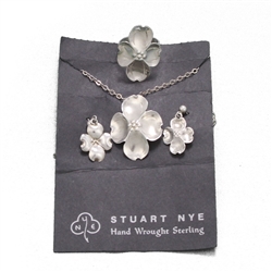 Necklace, Earrings & Ring Set by NYE, Sterling Ring