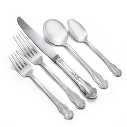 Holiday by National, Silverplate 5-PC Dinner Setting w/ Round Bowl Soup Spoon