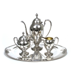 Charm by Holmes & Edwards, Silverplate 4-PC Coffee Service w/ Tray