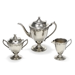 3-PC Tea Service, Nickle Silver Grape Design