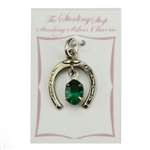 Charm by Wells, Sterling May Stone & Horse Shoe