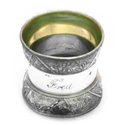 Napkin Ring, Silverplate Victorian, Monogram Fred