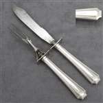 Fairfax by Gorham, Sterling Carving Fork & Knife, Roast, Monogram ILS