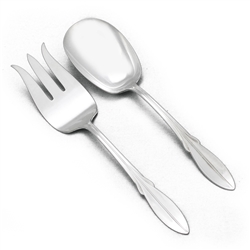 El California by International, Silverplate Salad Serving Spoon & Fork