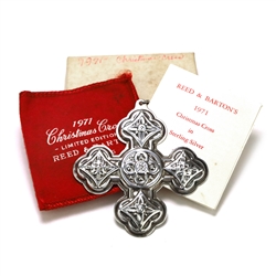 1971 Christmas Cross Sterling Ornament by Reed & Barton
