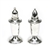 Salt & Pepper Shakers by Crown, Sterling, Gadroon Edge