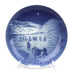 Christmas Plate by Bing & Grondahl, Porcelain Decorators Plate, Christmas in Greenland