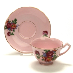Cup & Saucer, China, Pink Roses