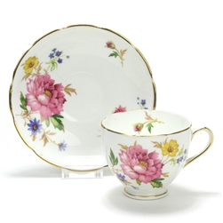 Cup & Saucer by Duchess, China, Pink Flowers