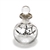 Perfume Bottle, Sterling/Glass, Silver Overlay