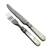 Pearl Handle Dinner Fork & Knife, Fleur De Lis Ferrule