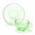 Aurora Green by Hazel Atlas, Glass Cup & Saucer