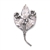 Pin, Sterling, Flowers & Leaves