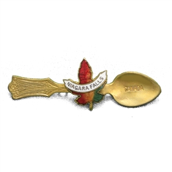 Spoon Pin, Gold Electroplate, Niagra Falls, Canada