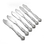 Vintage by 1847 Rogers, Silverplate Butter Spreaders, Set of 6, Flat Handle, Monogram W