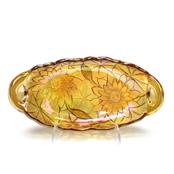 Lily Pons Amber Carnival by Indiana, Glass Pickle Dish