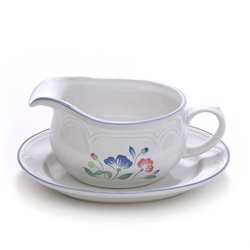 Floral Expressions by Hearthside, Stoneware Gravy Boat & Tray