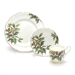 Flower of the Month by Royal Albert, China Cup, Saucer & Plate, Holly, December, Trio