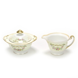 Floral Swag Design by Meito, China Cream Pitcher & Sugar Bowl