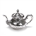 Teapot, Silverplate, Victorian Bright-cut Design